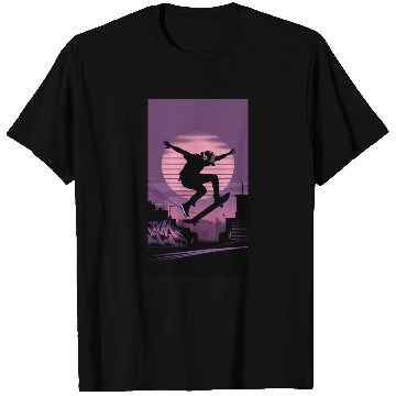 Discover Skateboard Sunset T Shirts