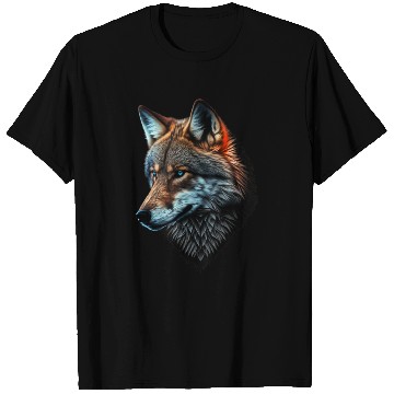 Discover Wolf Portrait Animal Print T Shirts