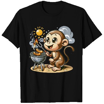 Discover Cute BBQ Monkey T Shirts