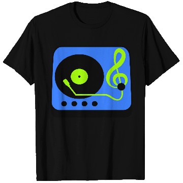 Discover Music Clef Note Record Plate Vinyl DJ Party Treble T Shirts