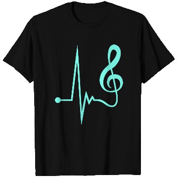 Discover Music Clef Note Violin Treble Sound Pulse ECG T Shirts