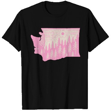 Discover Washington DC Wild Outline State T Shirts