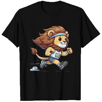 Discover Cute Marathon Runner Lion T Shirts