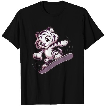 Discover Cute Snowboarder Tiger T Shirts