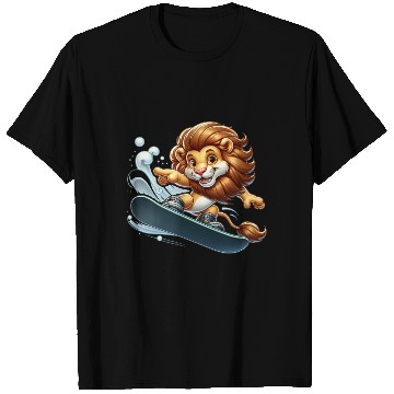 Discover Cute Snowboarder Lion T Shirts