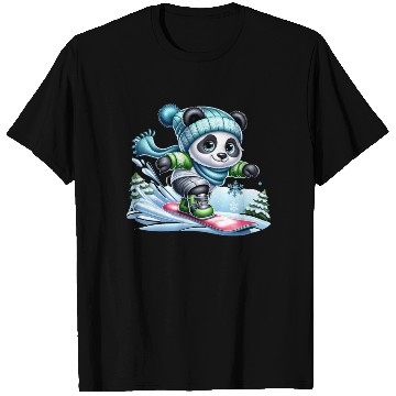 Discover Cute Snowboarder Panda T Shirts