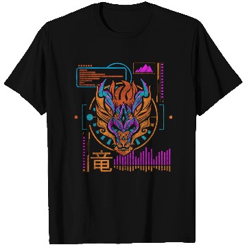 Discover Cyberpunk Technology Synthwave Japanese T Shirts