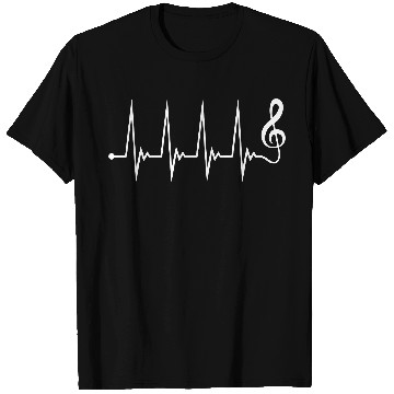 Discover Music Clef Note Violin Treble Sound Pulse ECG T Shirts