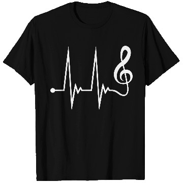 Discover Music Clef Note Violin Treble Sound Pulse ECG T Shirts