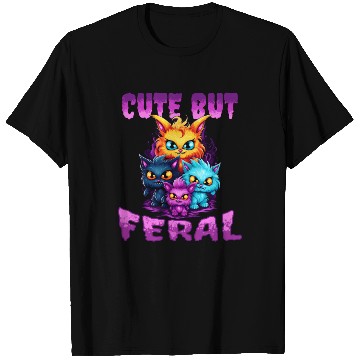 Discover Cute but Feral! Wild Cat Party Concert Cat Lovers T Shirts