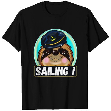 Discover SAILING SLOTH CAPTAIN T Shirts