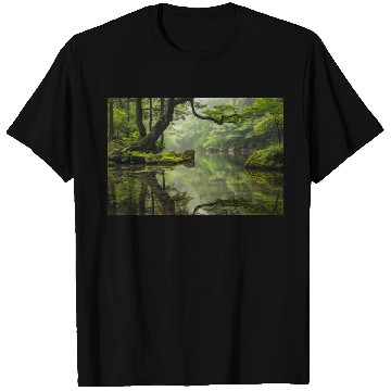 Discover Autumn Leaves on Mossy Rock Cliff Edge T Shirts