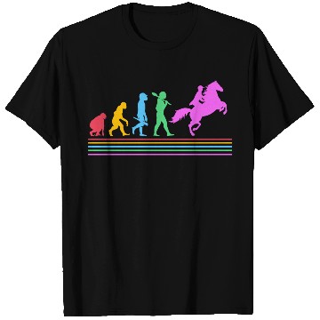 Discover Retro Equestrian Riding Horse Racing Evolution T Shirts