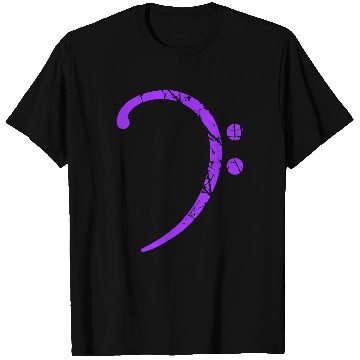 Discover Music Bass Clef Note Sound Vintage Retro Scratches T Shirts