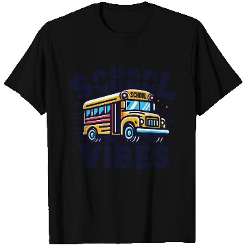 Discover School Vibes Vector Illustration for school bus T Shirts