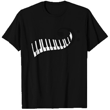 Discover Keyboard Music Bass Note Piano Keys Party Design T Shirts