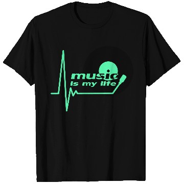 Discover Music is my Party Life Vinyl Record Plate Pulse T Shirts