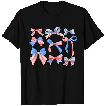 Discover Red White Blue American Coquette T Shirts