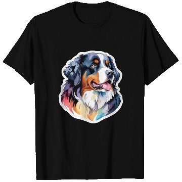Discover Bernese Mountain Dog Watercolor T Shirts