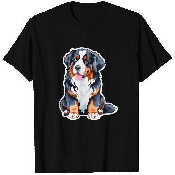 Discover Bernese Mountain Dog Watercolor T Shirts