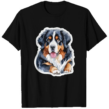 Discover Bernese Mountain Dog Watercolor T Shirts