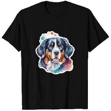 Discover Bernese Mountain Dog Watercolor T Shirts