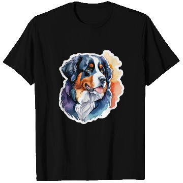 Discover Bernese Mountain Dog Watercolor T Shirts