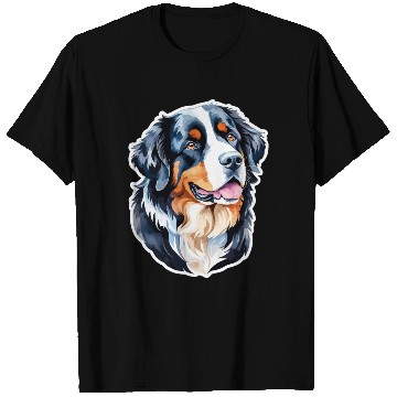 Discover Bernese Mountain Dog Watercolor T Shirts