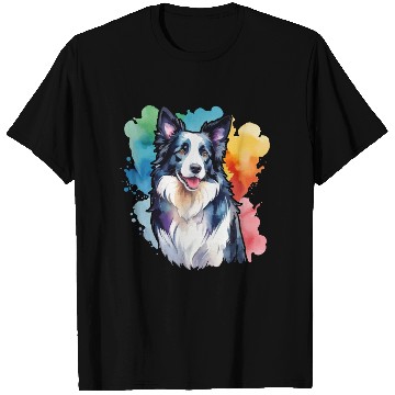 Discover Border Collie Watercolor T Shirts