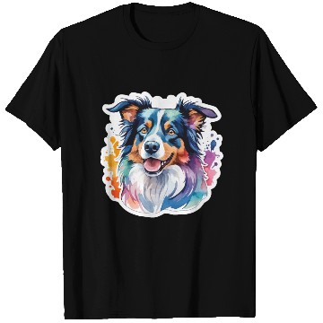 Discover Border Collie Watercolor T Shirts