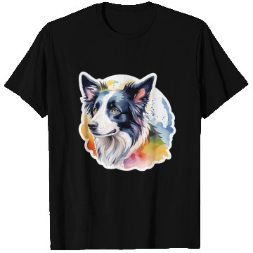 Discover Border Collie Watercolor T Shirts