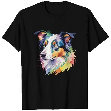 Discover Border Collie Watercolor T Shirts