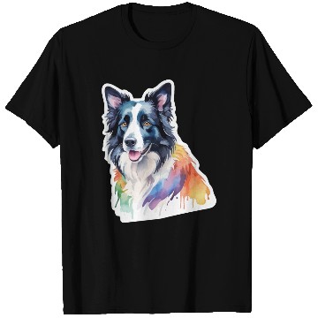 Discover Border Collie Watercolor T Shirts