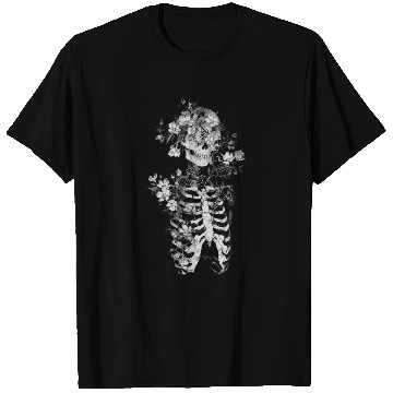 Discover Floral Skeleton Flowers Aesthetic T Shirts