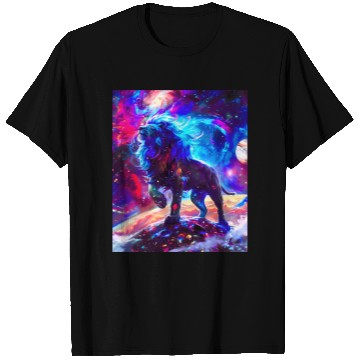 Discover Galaxy Lion Blue T Shirts