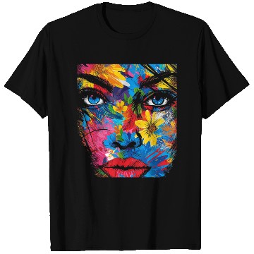 Discover Colorful Abstract Flowers Graphic Artwork T Shirts