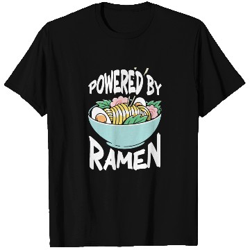Discover Powered By Ramen Anime Japanese Soup Cup Noodle T Shirts