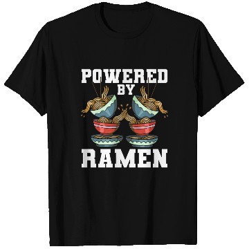 Discover Powered By Ramen Anime Japanese Soup Cup Noodle T Shirts