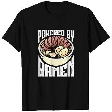 Discover Powered By Ramen Anime Japanese Soup Cup Noodle T Shirts