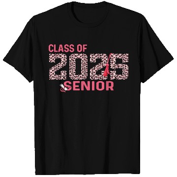 Discover Class of 2025 Senior Leopard Print Graduation 2025 T Shirts