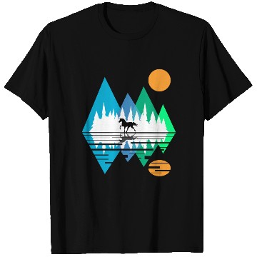 Discover GEOMETRIC MOUNTAIN HORSE T Shirts