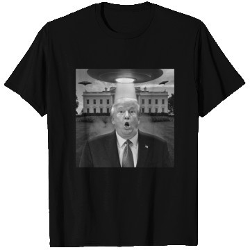 Discover Funny Trump Shocked by UFOs at the White House T Shirts