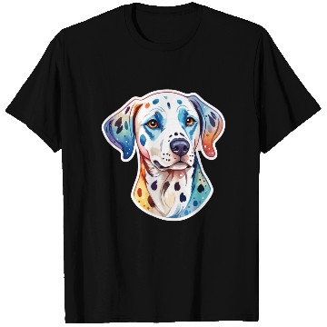 Discover Dalmatian Dog Watercolor T Shirts