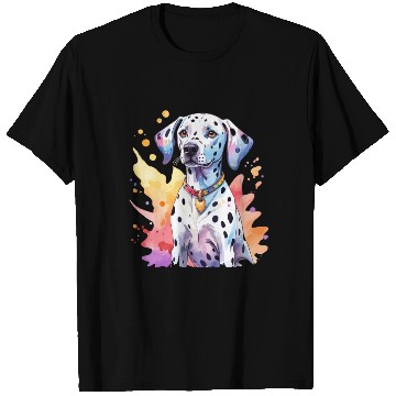 Discover Dalmatian Dog Watercolor T Shirts