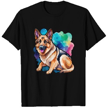 Discover German Shepherd Watercolor T Shirts