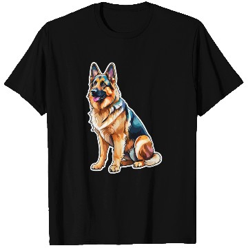 Discover German Shepherd Watercolor T Shirts
