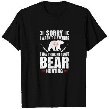 Discover Funny Bear Hunting Lover Fan Hunter Hobby Gun T Shirts