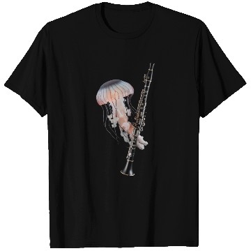 Discover Jellyfish Playing Clarinet Realistic T Shirts