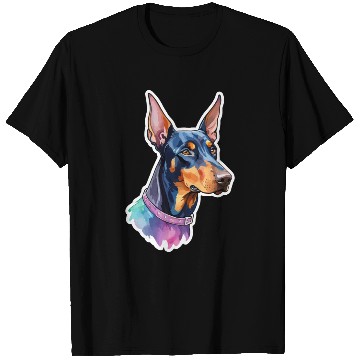 Discover Dobermann Watercolor T Shirts