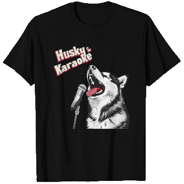 Discover Husky & Karaoke Dog Husky Lover T Shirts